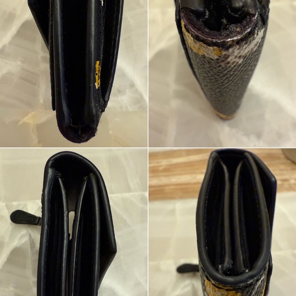 Lot of 3 Compact Wallets 2 Coach Black Flowers and Pink and 1 Blue Marc Jacobs - Picture 9 of 16